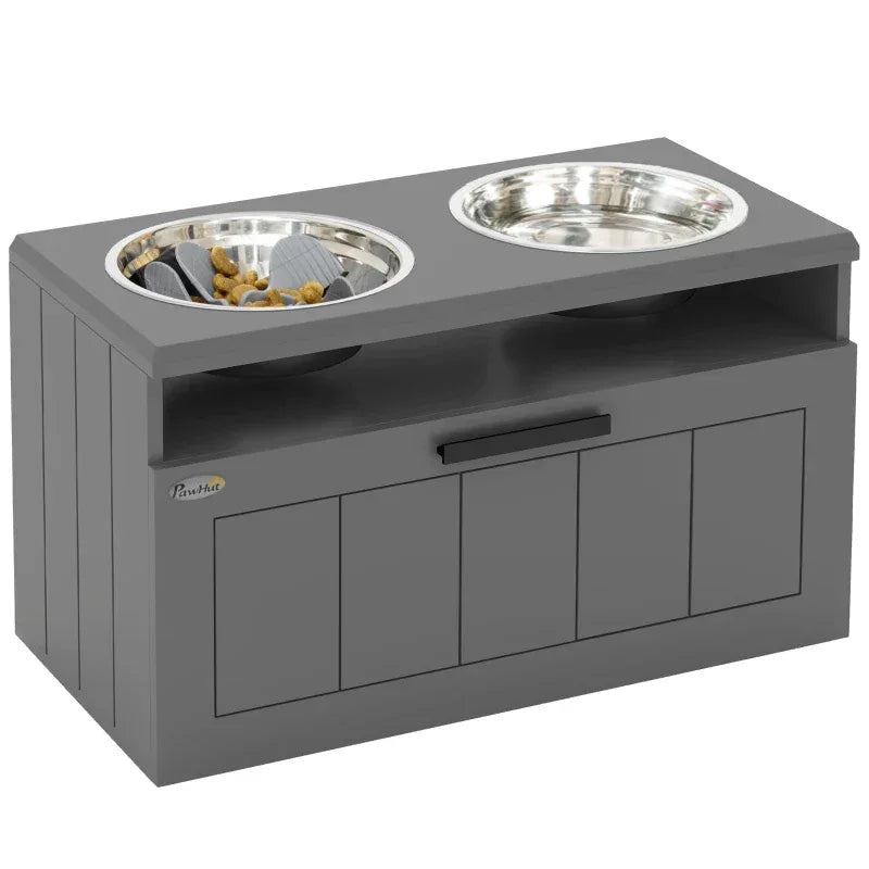 Elevated Dog Feeder with Hidden Storage – Reduces Neck Strain & Keeps Food Fresh for Senior Dogs - DogRelief