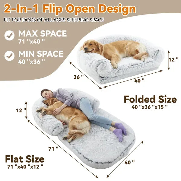Orthopedic Memory Foam Bed for Senior Dogs – Relieves Joint Pain & Restores Deep Sleep (Grey, Washable Cover) - DogRelief