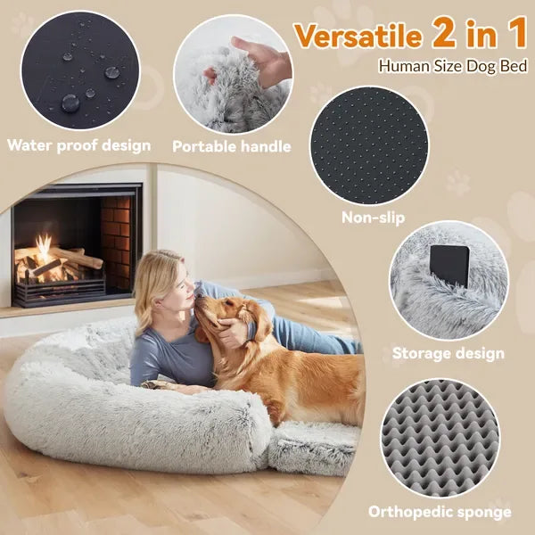 Orthopedic Memory Foam Bed for Senior Dogs – Relieves Joint Pain & Restores Deep Sleep (Grey, Washable Cover) - DogRelief