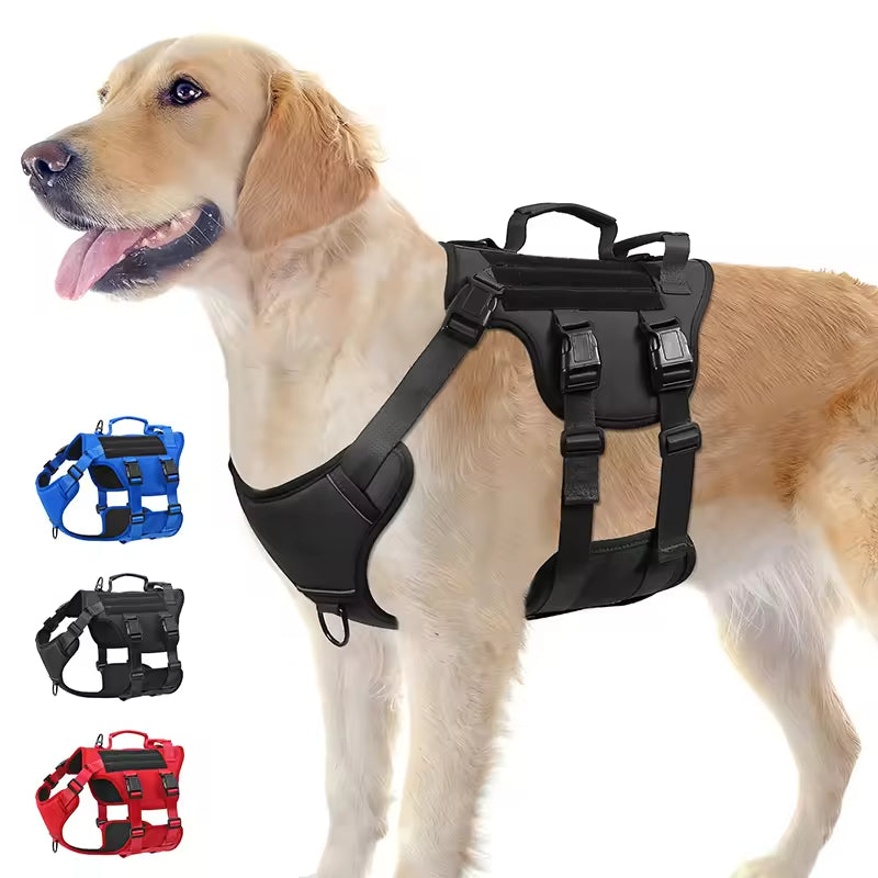 DogRelief™ No-Pull Tactical Dog Harness | Adjustable Reflective Vest with Dual Handles