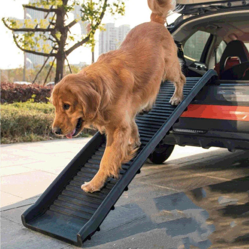 Adjustable Pet Ramp for Senior Dogs – Easy Access to Car, Sofa & Bed with Non-Slip Surface & Joint Relief - DogRelief