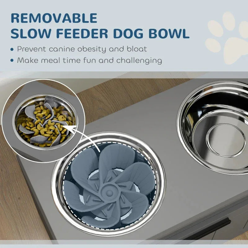 Elevated Dog Feeder with Hidden Storage – Reduces Neck Strain & Keeps Food Fresh for Senior Dogs - DogRelief