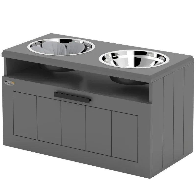 Elevated Dog Feeder with Hidden Storage – Reduces Neck Strain & Keeps Food Fresh for Senior Dogs - DogRelief